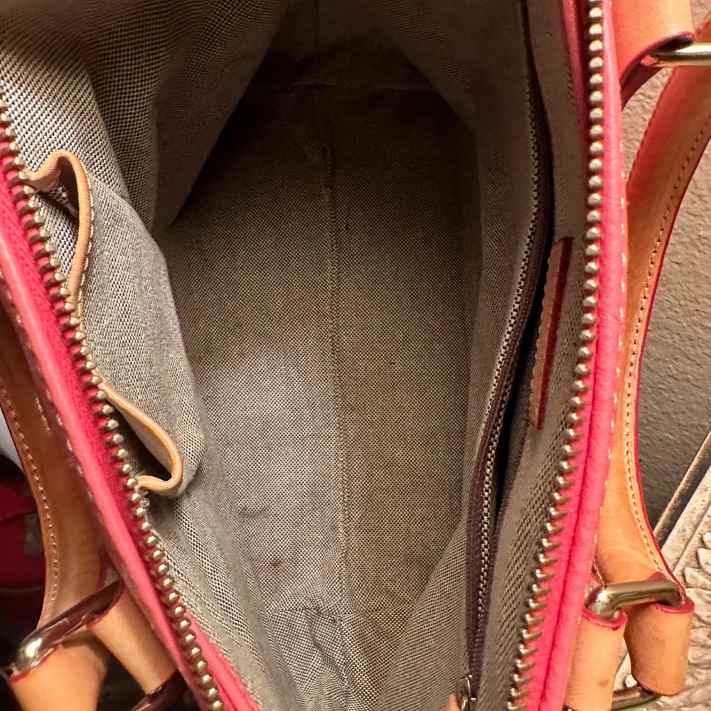 Dooney and Bourke bubblegum pink (no strap) there are spots here and there l@@k! - Picture 12 of 13
